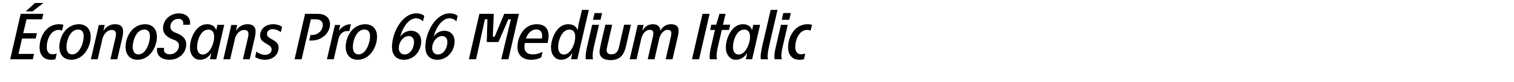 ÉconoSans Pro 66 Medium Italic